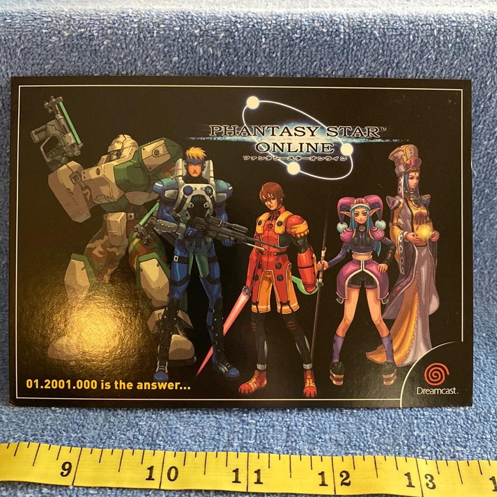 SEGA Phantasy Star Online Postcard GoCard Ad 2000